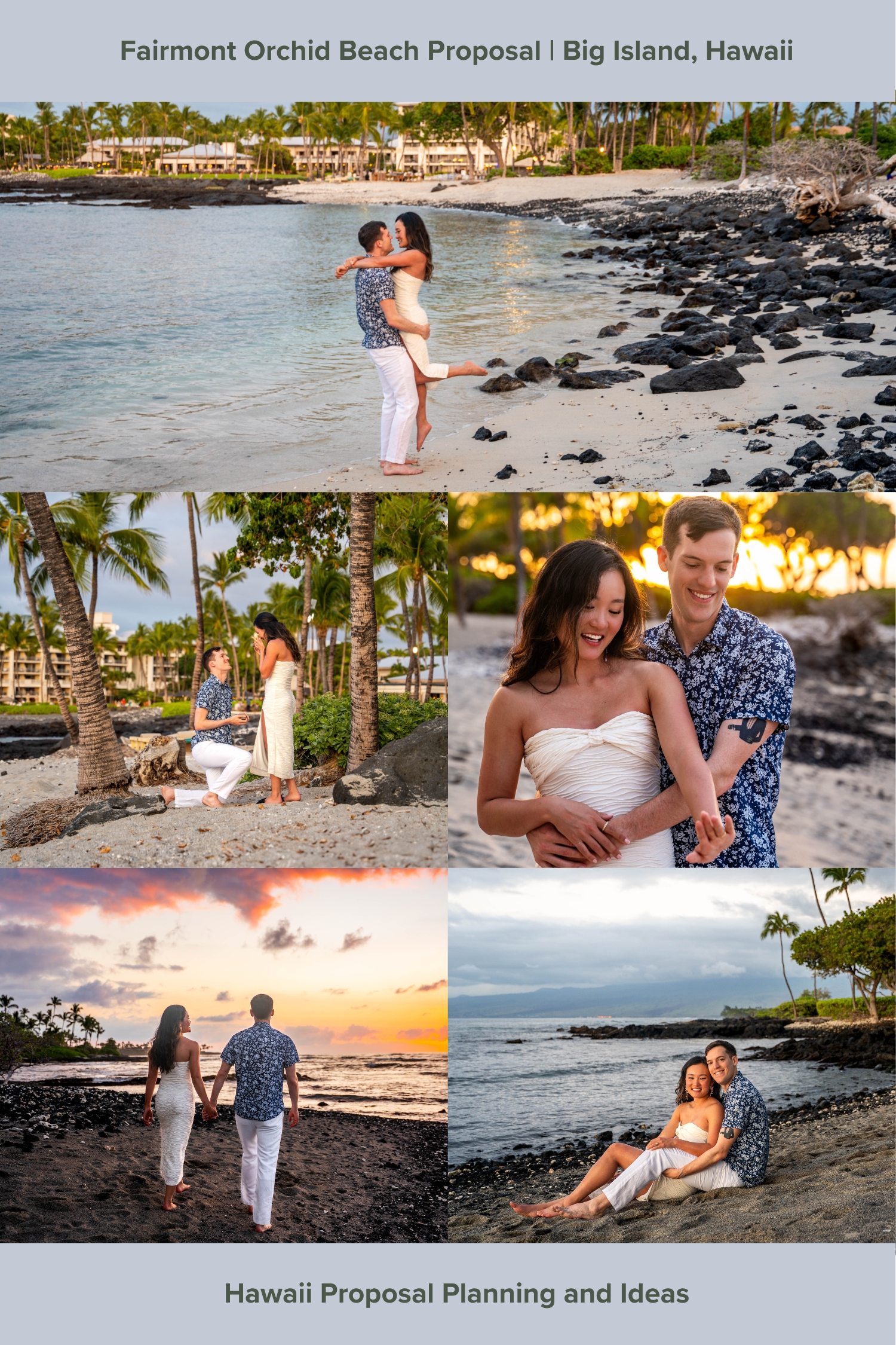 Romantic Fairmont Orchid Beach Proposal | Big Island, Hawaii