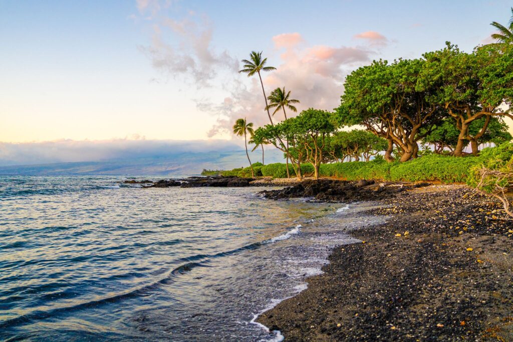 view of kohala volcano from fairmont orchid hotel big island hawaii
