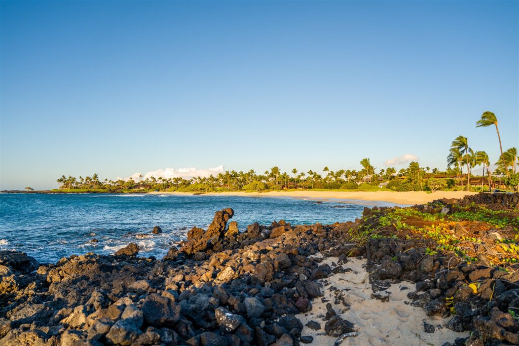 lava rock public access trail kikaua point park to kukio beach big island hawaii