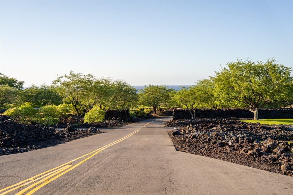 road to kikaua point park kukio coastal drive kona big island hawaii