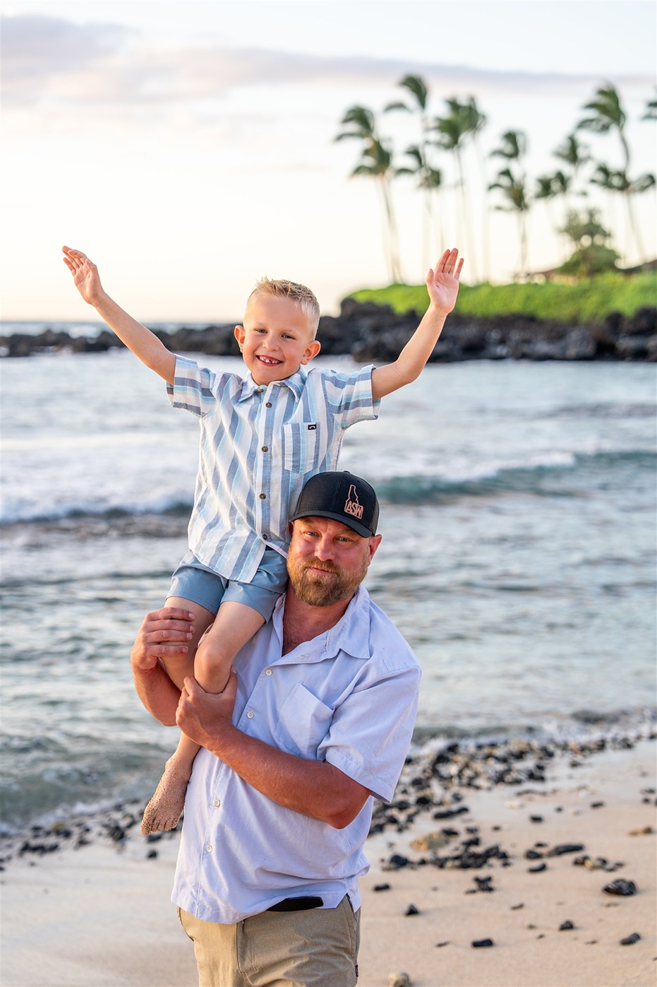 vacation in hawaii big island photos of father and son