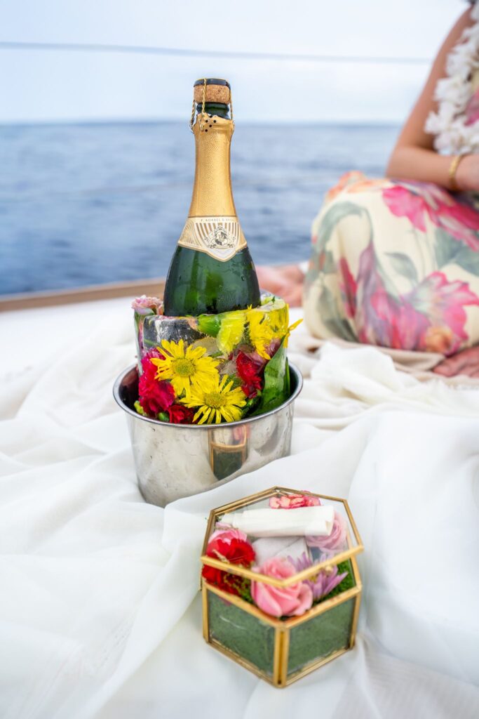 hawaii sailboat proposal by big island engagement photographer